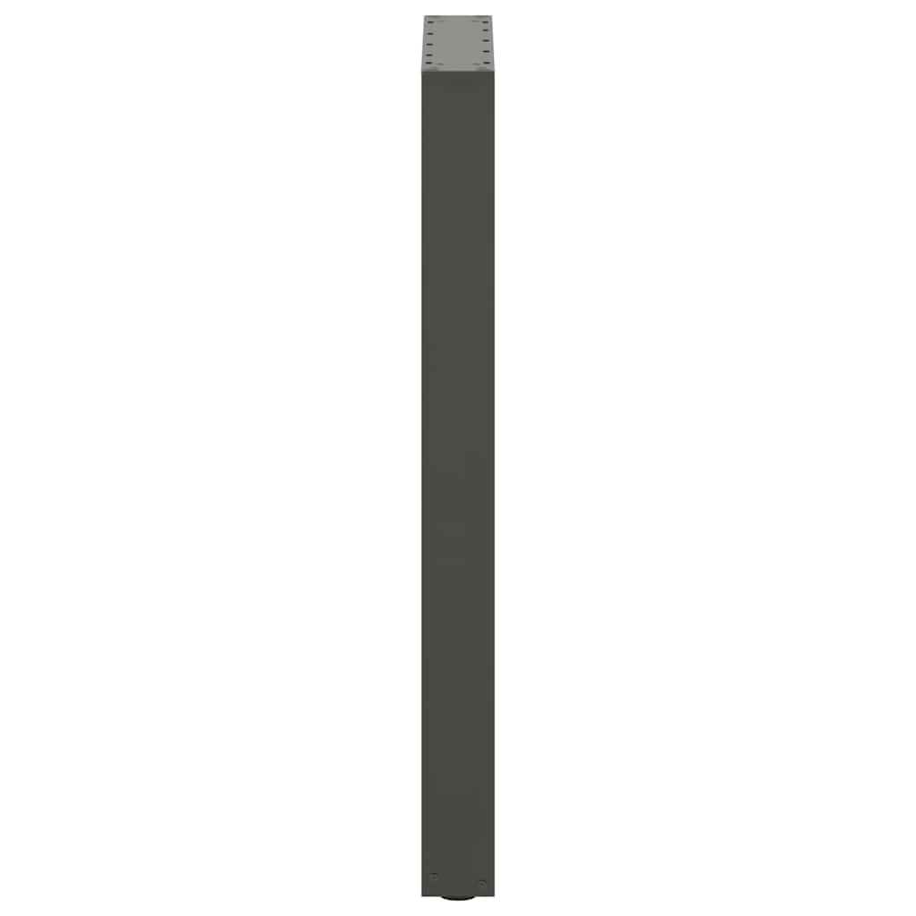 barbordsben U-formet 2 stk. antracit 50x(90-91) cm stål