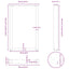 barbordsben U-formet 2 stk. sort 60x(90-91) cm stål