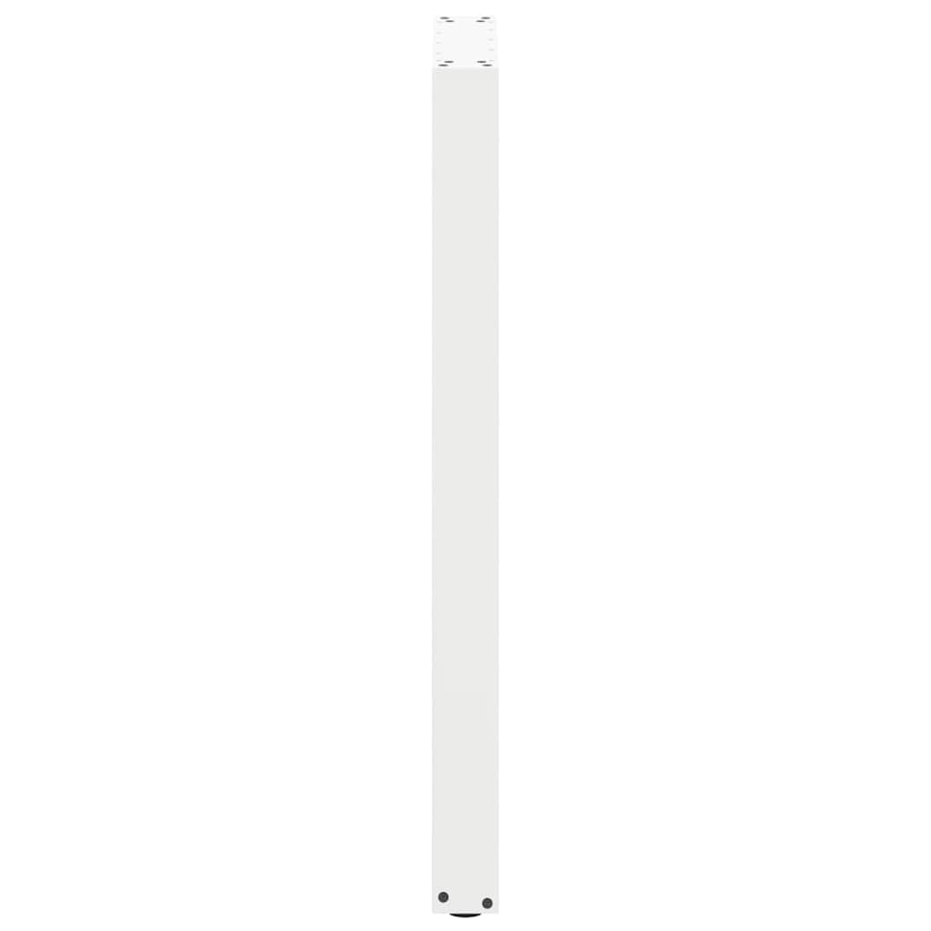 barbordsben U-formet 2 stk. hvid 40x(100-101) cm stål