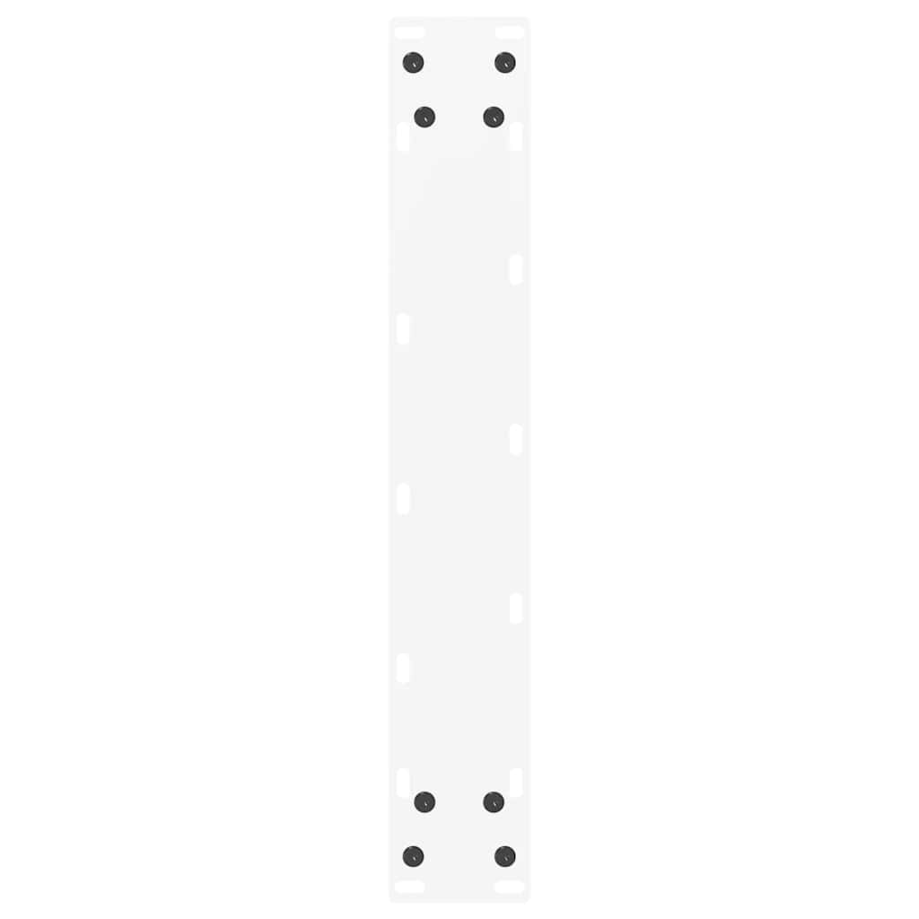 barbordsben U-formet 2 stk. hvid 40x(100-101) cm stål
