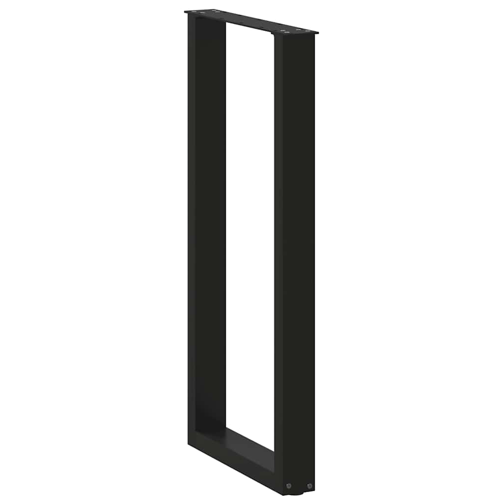 barbordsben U-formet 2 stk. sort 50x(100-101) cm stål