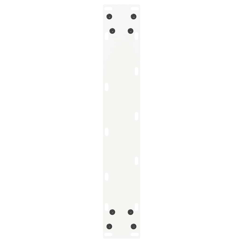 barbordsben U-formet 2 stk. hvid 50x(100-101) cm stål
