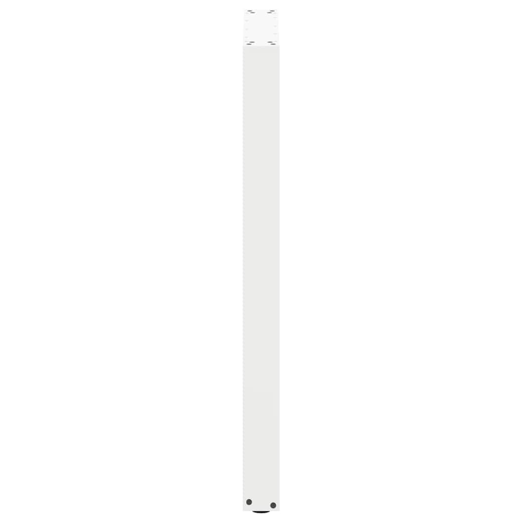 barbordsben U-formet 2 stk. hvid 60x(100-101) cm stål