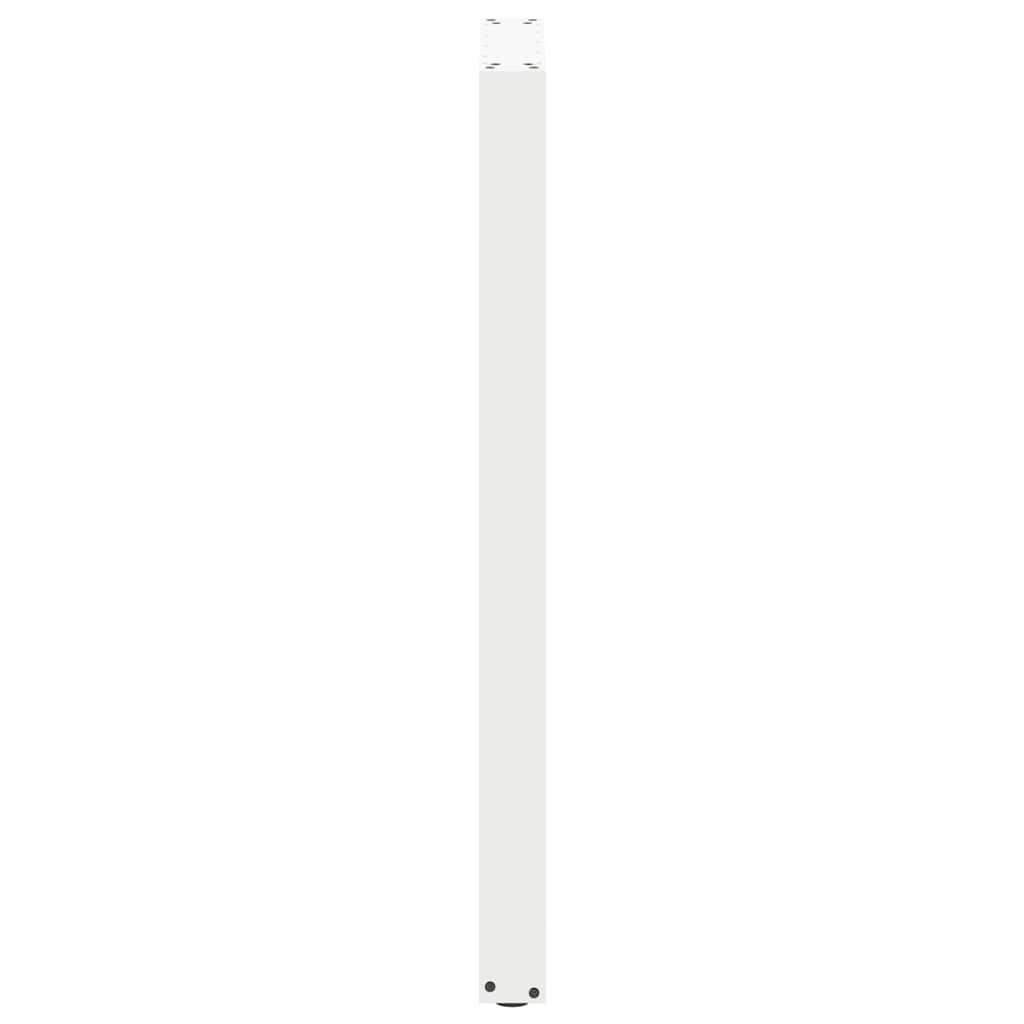 barbordsben U-formet 2 stk. hvid 40x(110-111) cm stål
