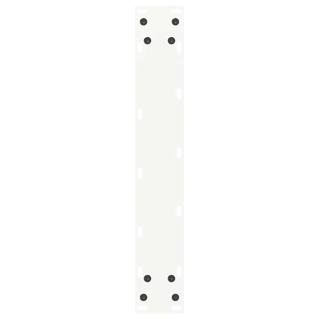 barbordsben U-formet 2 stk. hvid 40x(110-111) cm stål
