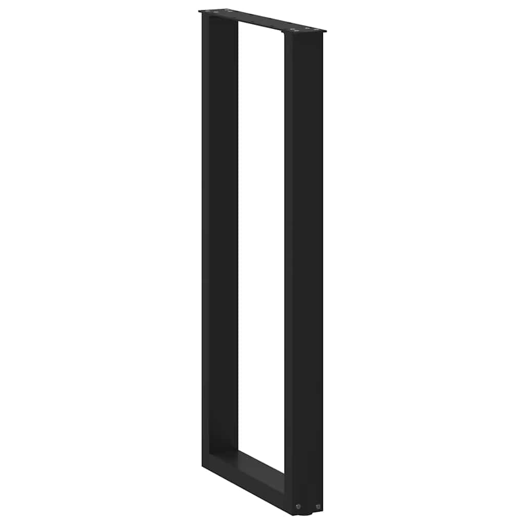 barbordsben U-formet 2 stk. sort 50x(110-111) cm stål