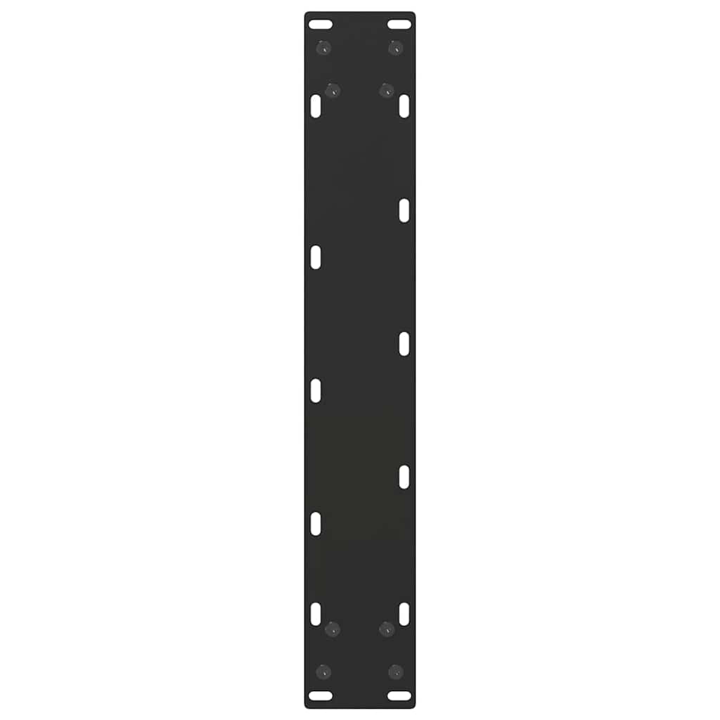 barbordsben U-formet 2 stk. sort 50x(110-111) cm stål