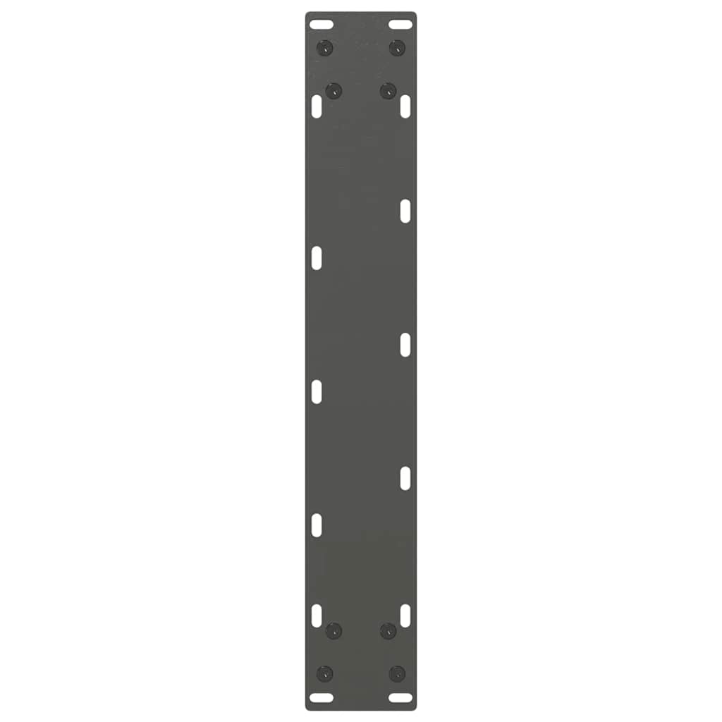 barbordsben U-formet 2 stk. antracit 50x(110-111) cm stål