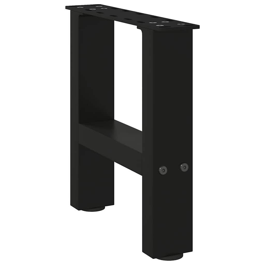 sofabordsben sort 2 stk. 30x(30-31) cm stål