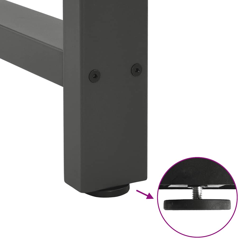 sofabordsben antracit 2 stk. 30x(30-31) cm stål
