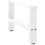 sofabordsben hvide 2 stk. 50x(30-31) cm stål