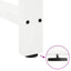 sofabordsben hvide 2 stk. 50x(30-31) cm stål