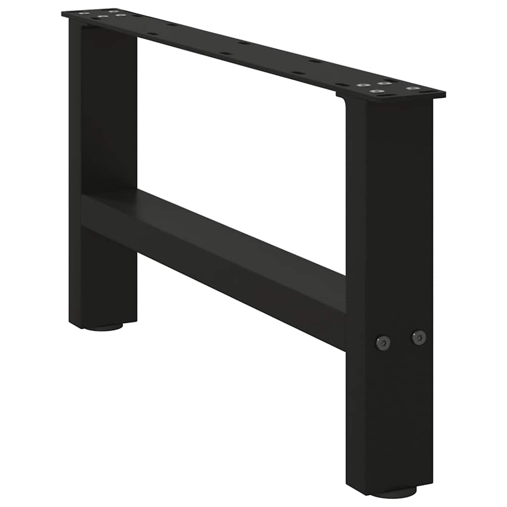 sofabordsben sort 2 stk. 60x(30-31) cm stål