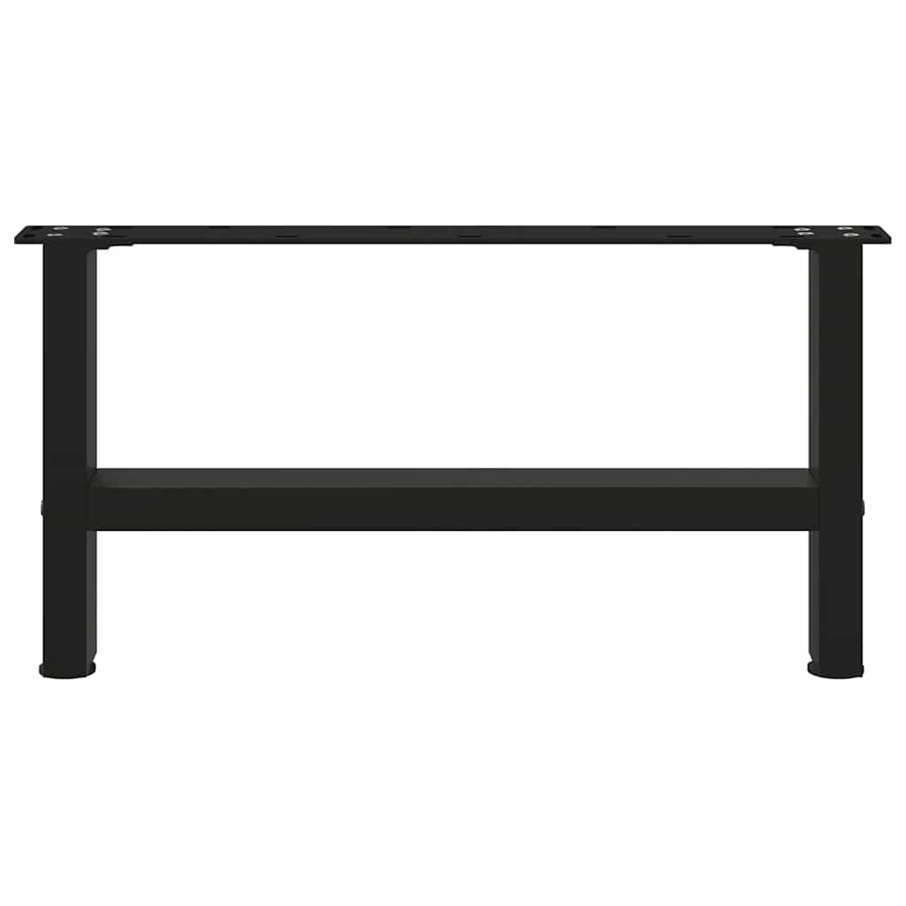 sofabordsben sort 2 stk. 60x(30-31) cm stål