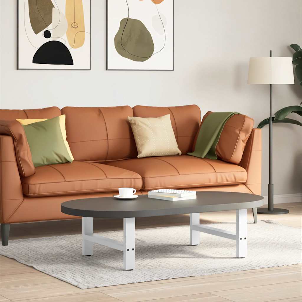 sofabordsben hvide 2 stk. 60x(30-31) cm stål