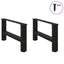 sofabordsben sort 2 stk. 70x(30-31) cm stål