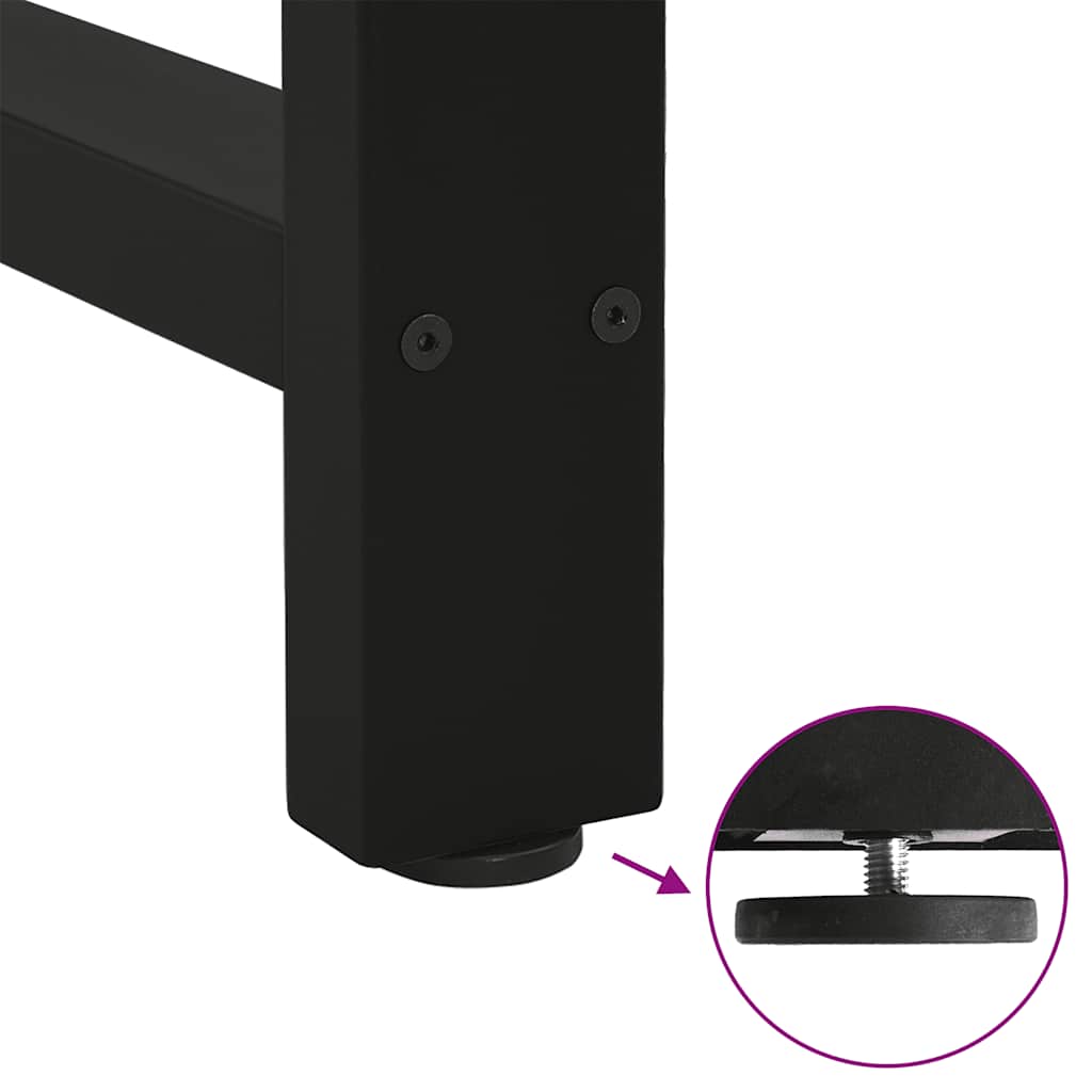 sofabordsben sort 2 stk. 70x(30-31) cm stål