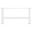 sofabordsben hvide 2 stk. 70x(30-31) cm stål