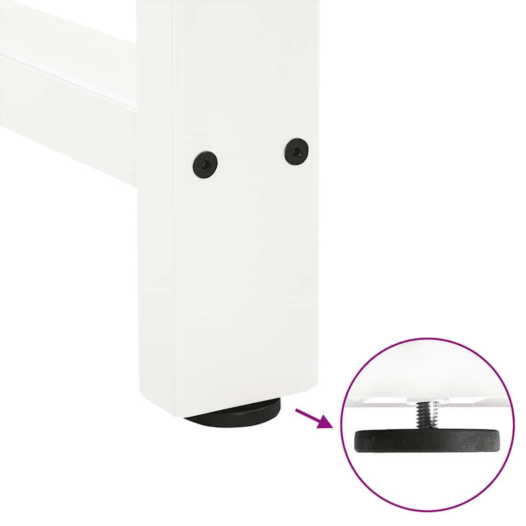 sofabordsben hvide 2 stk. 70x(30-31) cm stål