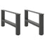 sofabordsben antracit 2 stk. 70 x (30-31) cm stål