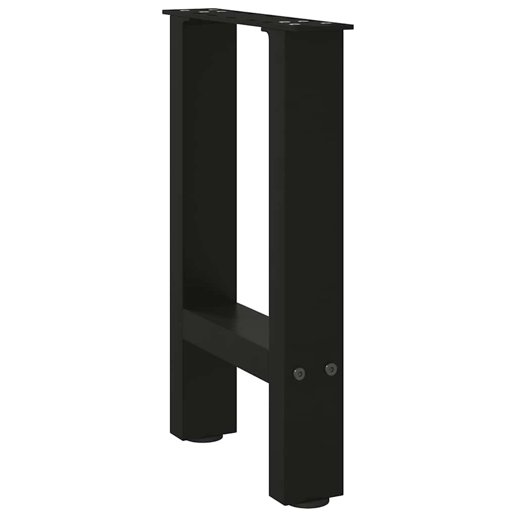 sofabordsben sort 2 stk. 28 x (42-43) cm stål