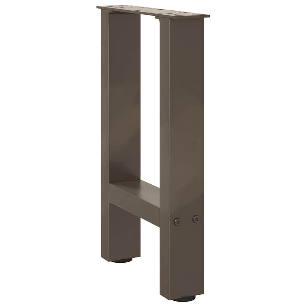 sofabordsben naturstål 2 stk. 28 x (42-43) cm stål