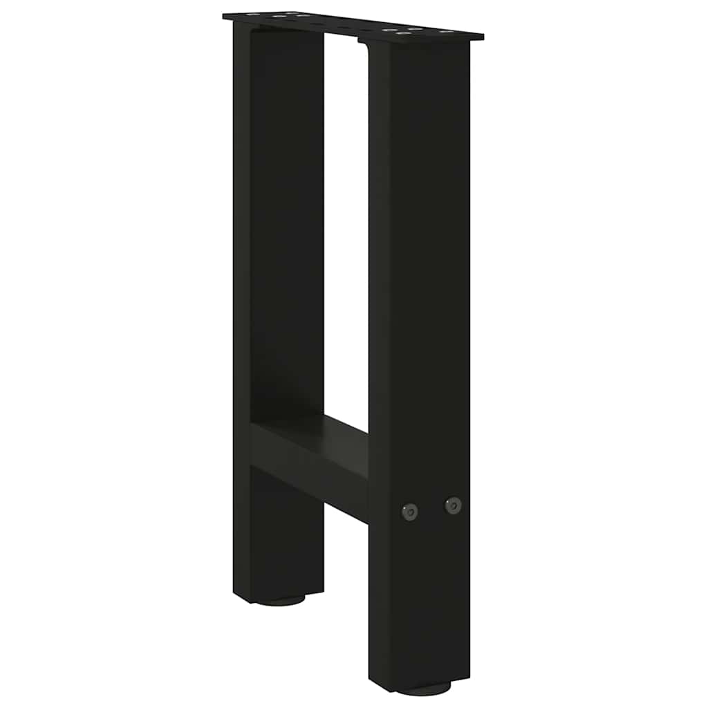 sofabordsben sort 2 stk. 38 x (42-43) cm stål