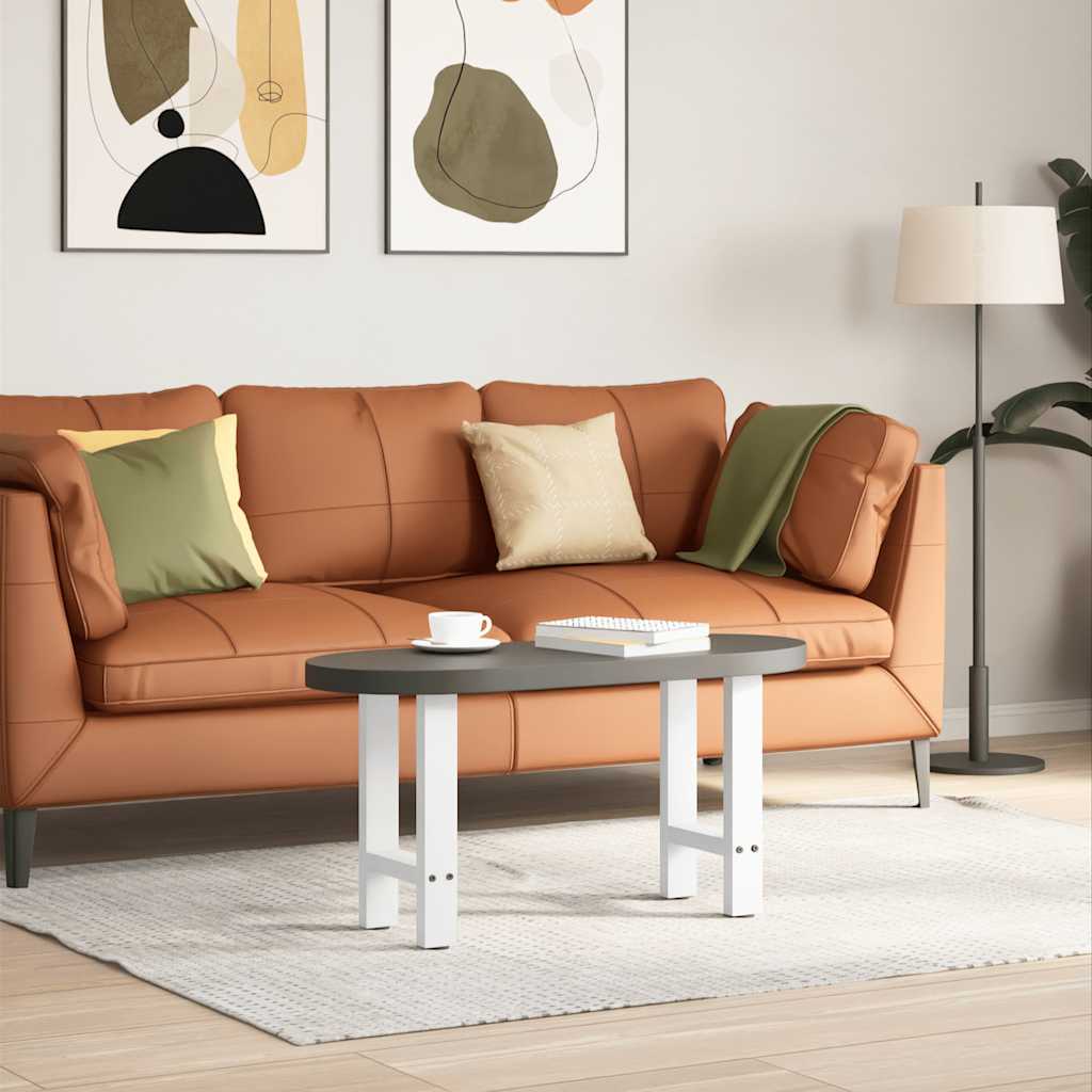 sofabordsben hvide 2 stk. 38 x (42-43) cm stål