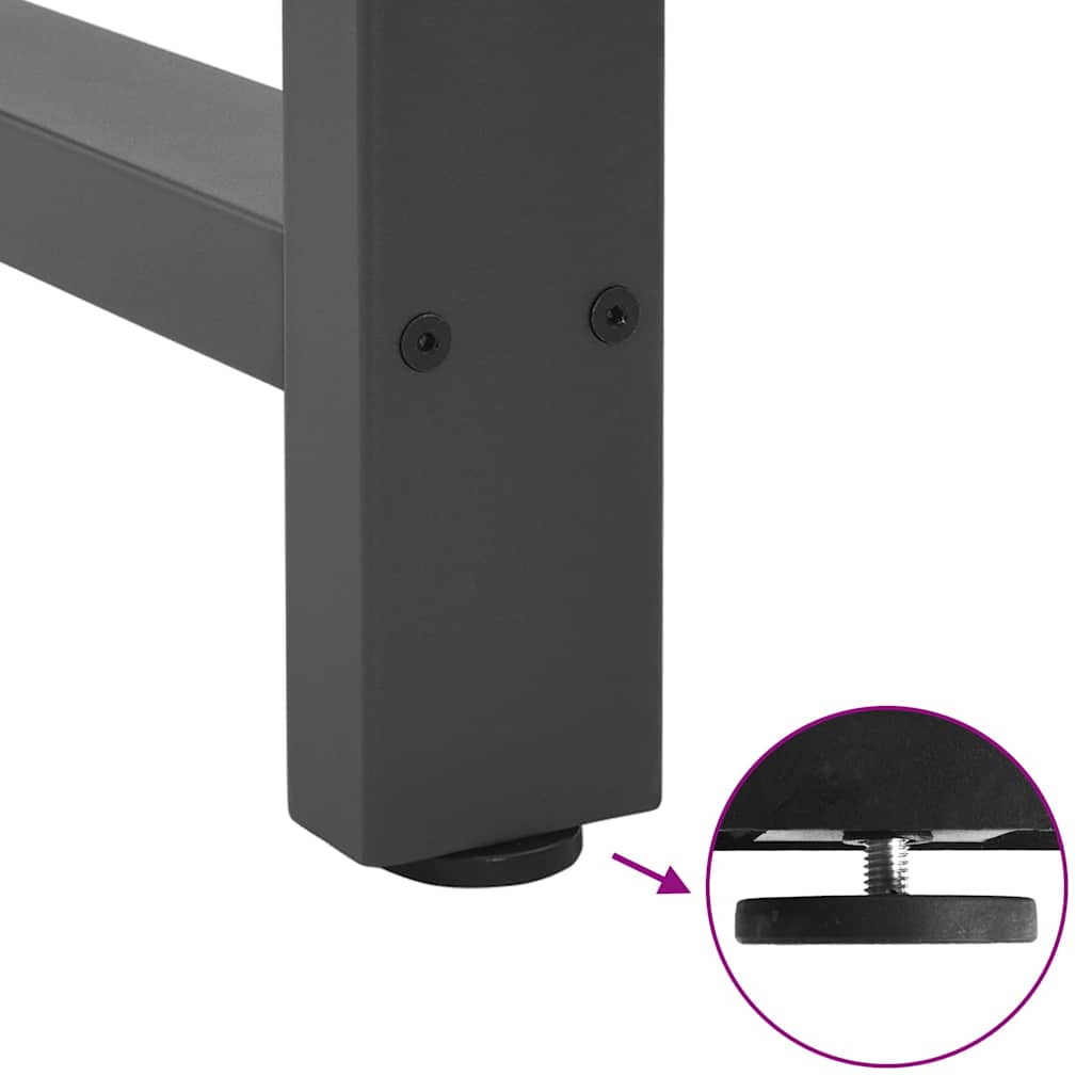 sofabordsben antracit 2 stk. 38 x (42-43) cm stål