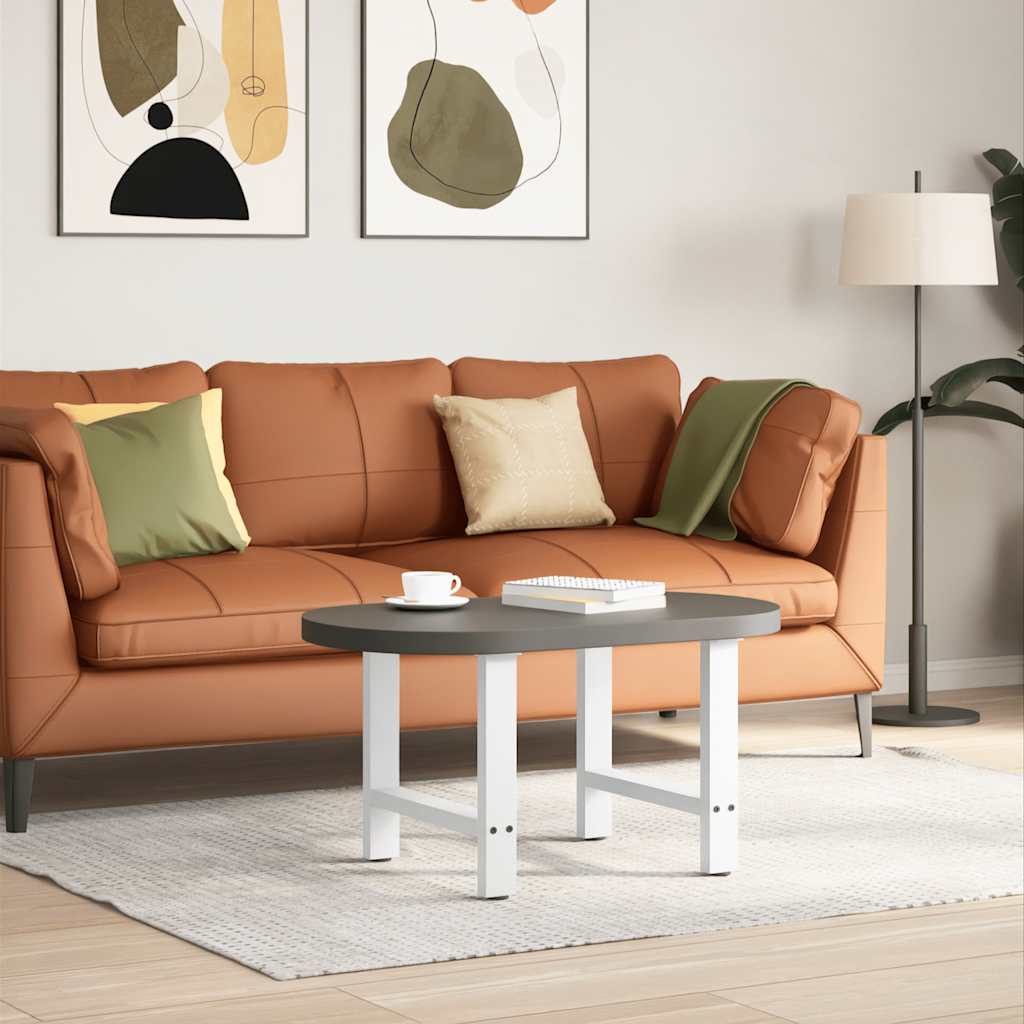 sofabordsben hvide 2 stk. 50x(42-43) cm stål