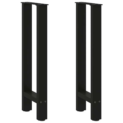 konsolbordben sort 2 stk. 28 x (72-73) cm stål