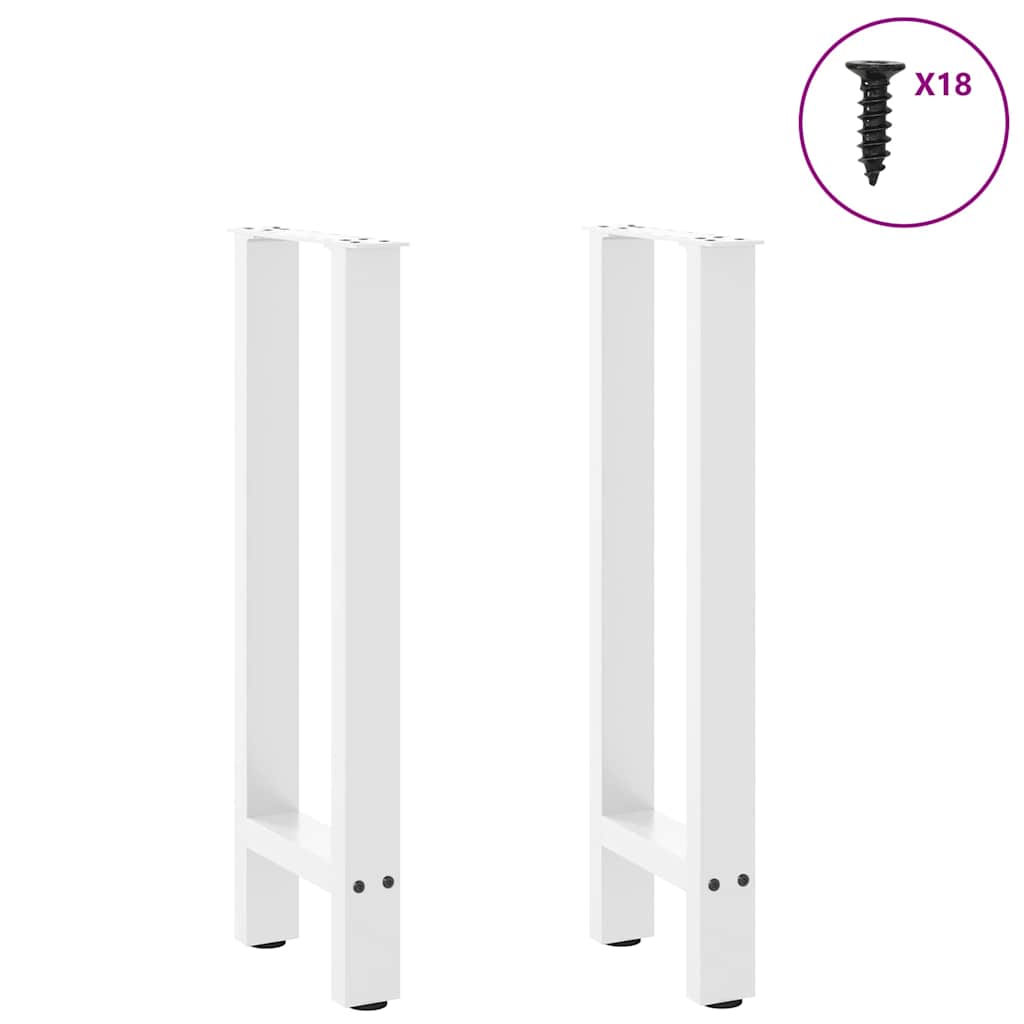 konsolbordben hvide 2 stk. 28 x (72-73) cm stål