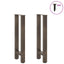 konsolbordben naturstål 2 stk. 38 x (72-73) cm stål