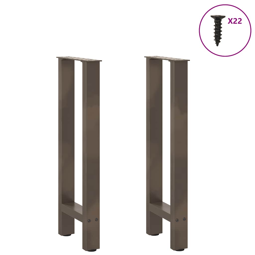 konsolbordben naturstål 2 stk. 38 x (72-73) cm stål