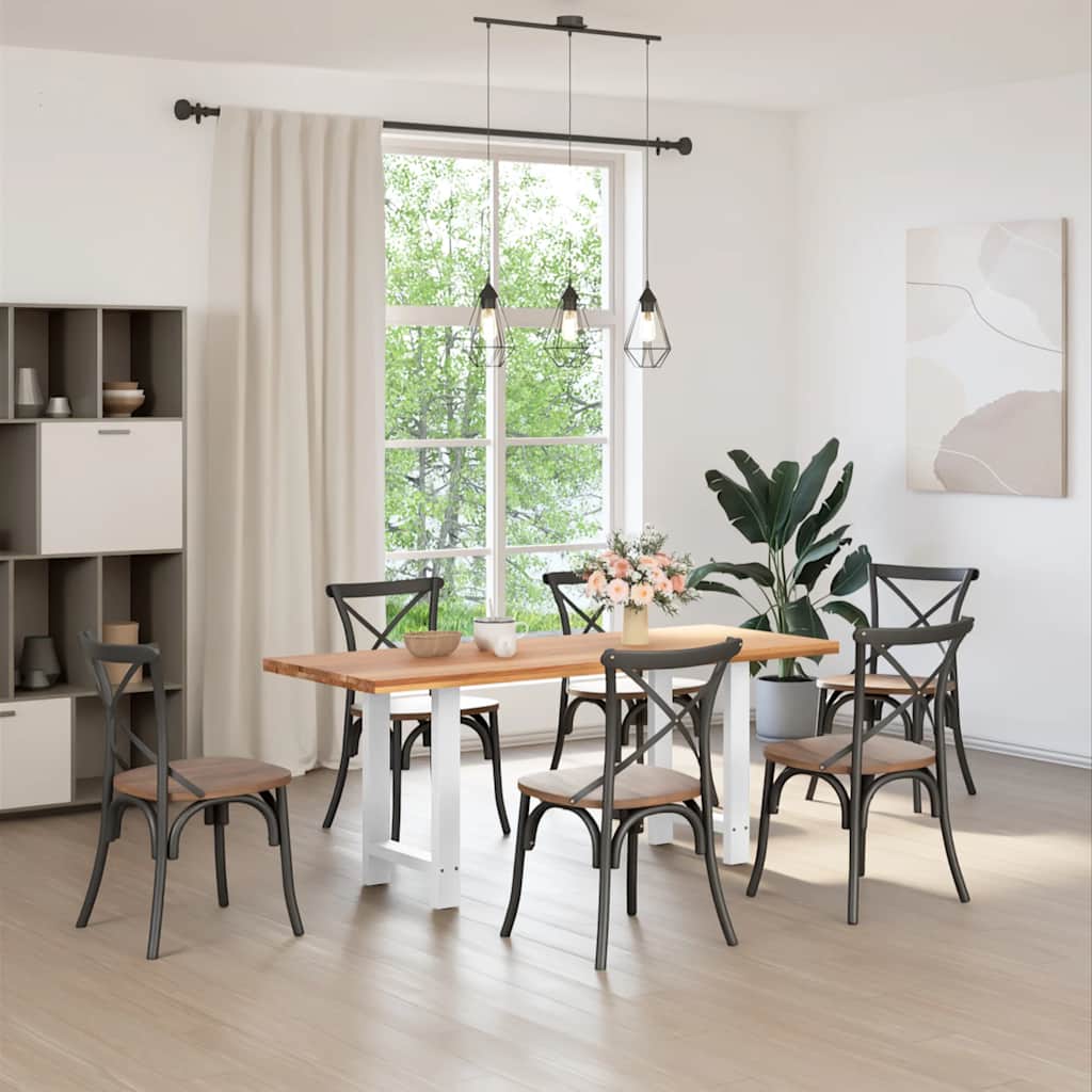 spisebordsben hvide 2 stk. 50x(72-73) cm stål