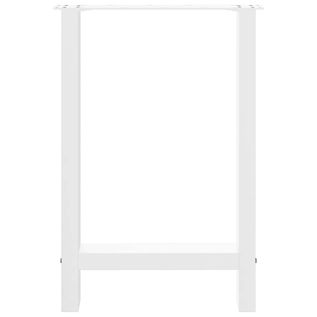 spisebordsben hvide 2 stk. 50x(72-73) cm stål