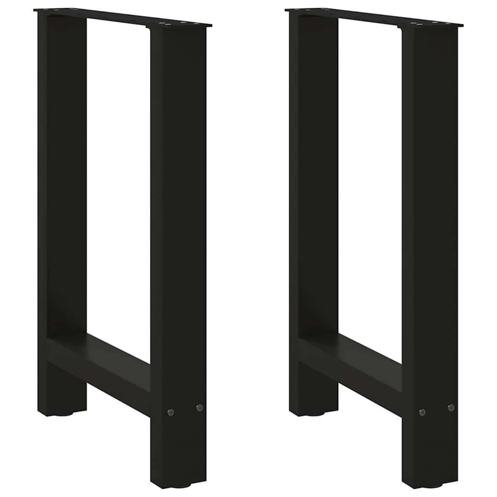 spisebordsben sort 2 stk. 60 x (72-73) cm stål
