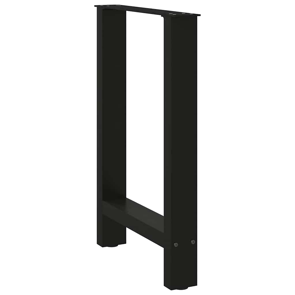 spisebordsben sort 2 stk. 60 x (72-73) cm stål