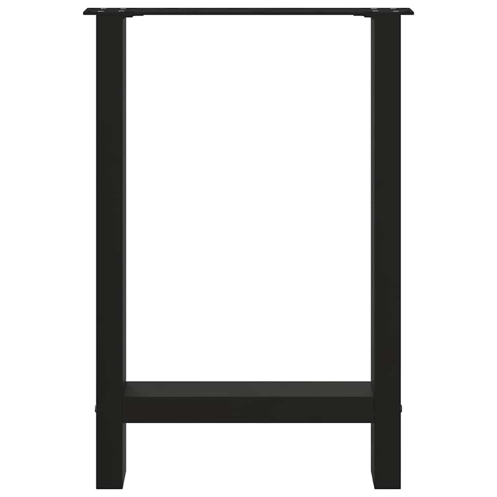 spisebordsben sort 2 stk. 60 x (72-73) cm stål
