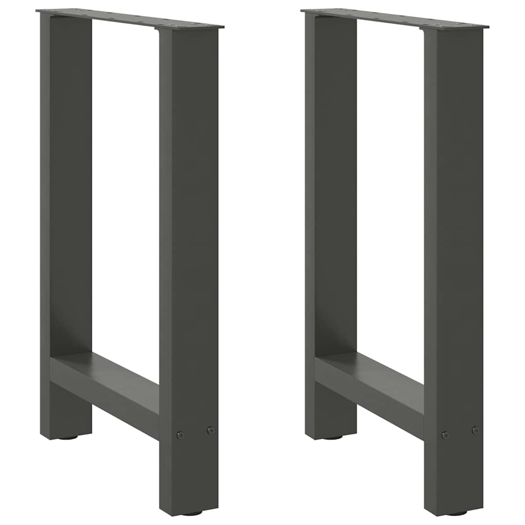 spisebordsben antracit 2 stk. 60 x (72-73) cm stål