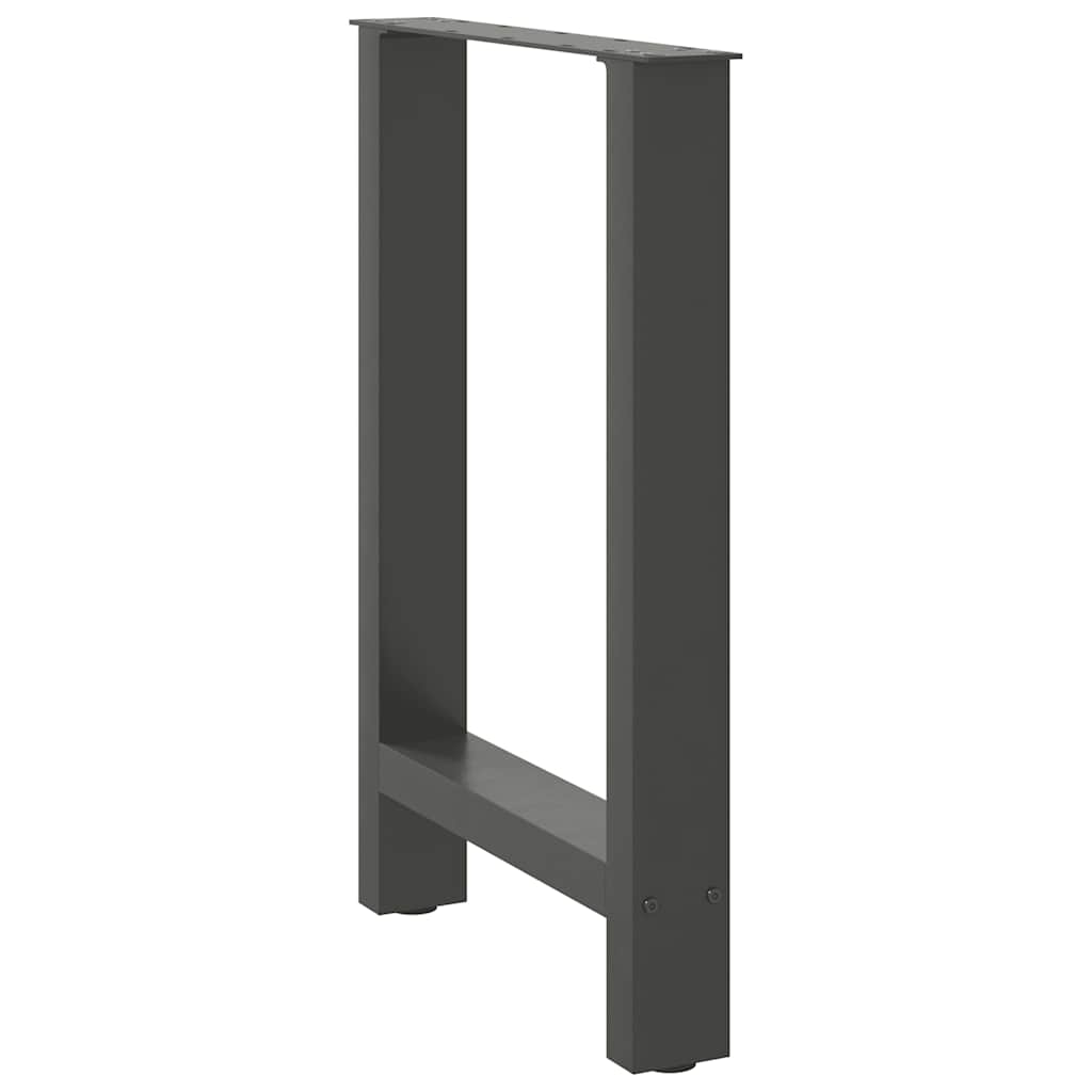 spisebordsben antracit 2 stk. 60 x (72-73) cm stål