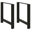 spisebordsben sort 2 stk. 70x(72-73) cm stål