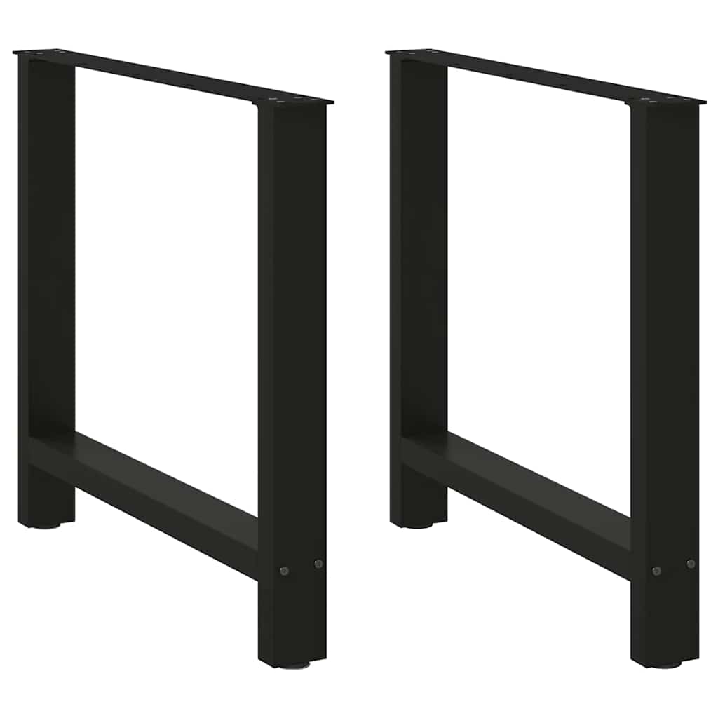 spisebordsben sort 2 stk. 70x(72-73) cm stål