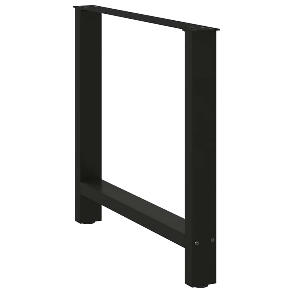 spisebordsben sort 2 stk. 70x(72-73) cm stål