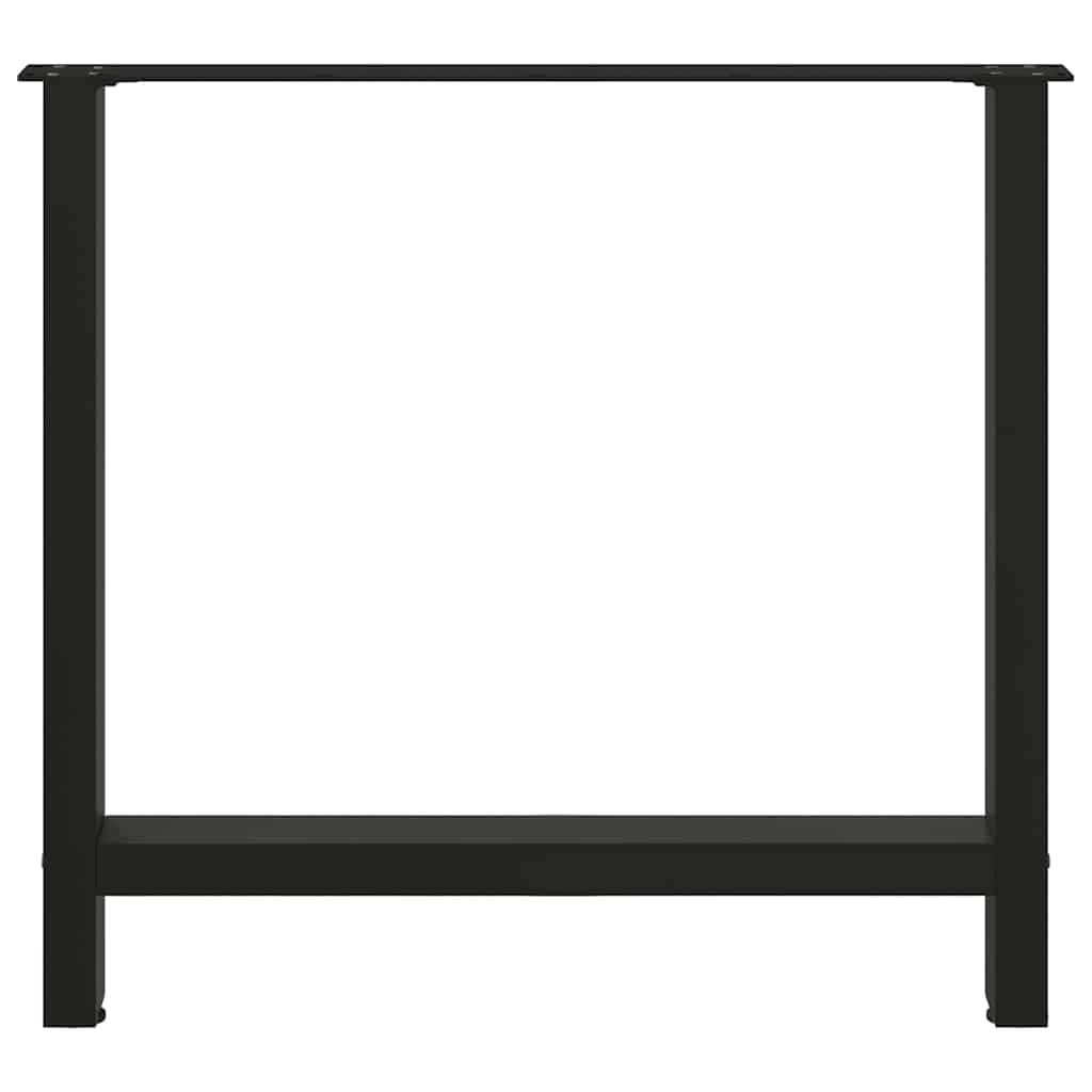 spisebordsben sort 2 stk. 70x(72-73) cm stål