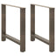 spisebordsben naturstål 2 stk. 70x(72-73) cm stål
