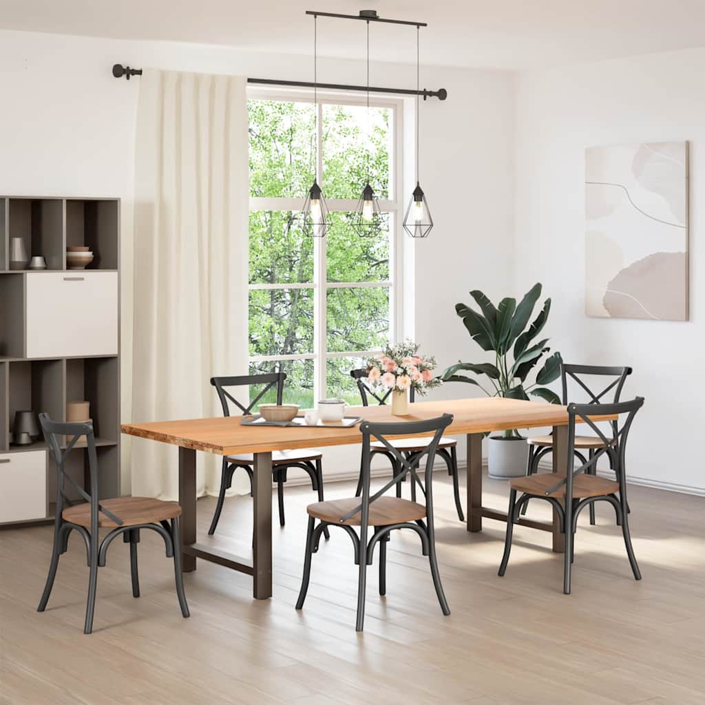spisebordsben naturstål 2 stk. 70x(72-73) cm stål