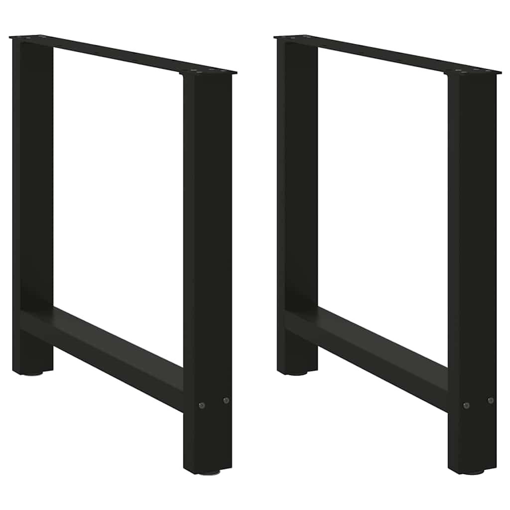 spisebordsben sort 2 stk. 80x(72-73) cm stål