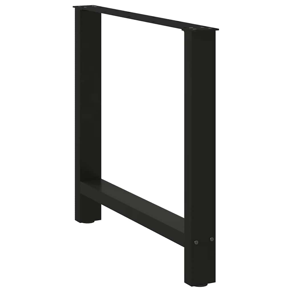 spisebordsben sort 2 stk. 80x(72-73) cm stål