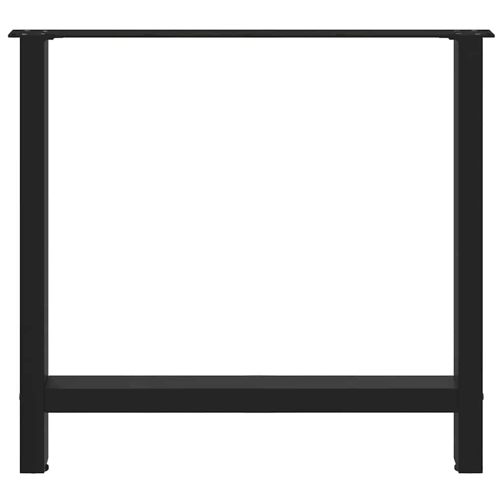 spisebordsben sort 2 stk. 80x(72-73) cm stål